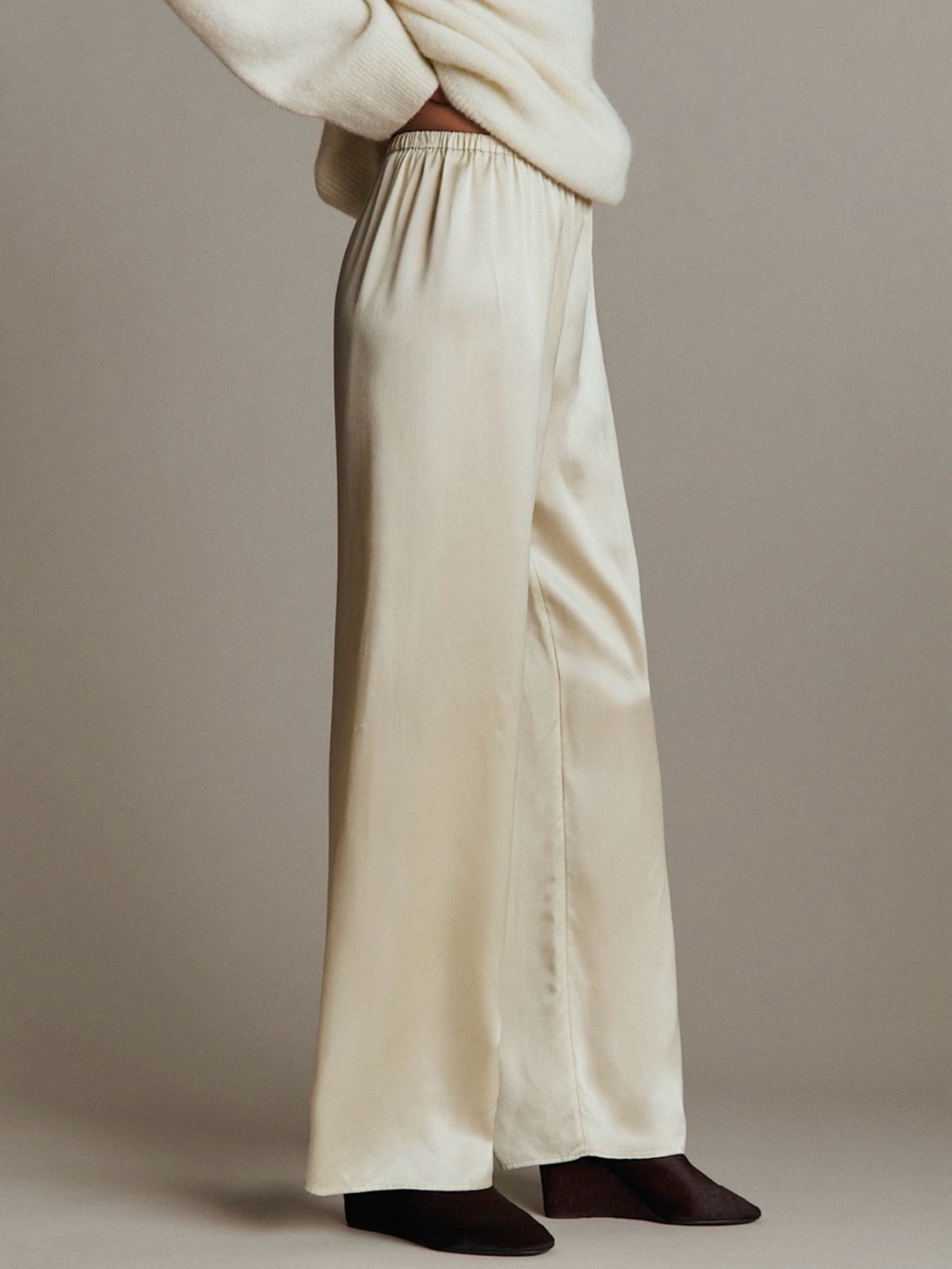 Sezané Wood Trousers in Pearl